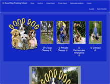Tablet Screenshot of gooddogtrainingschool.com